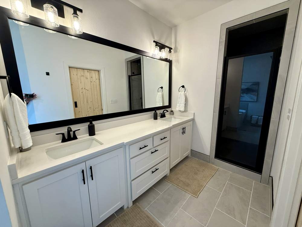 Primary bath double vanity
