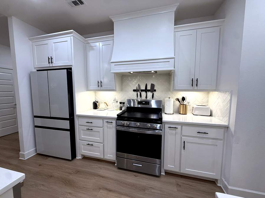 Gas range and hood